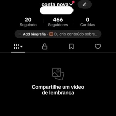 Conta tik tok com 466 seguidores para quem quer começar bem✅📈