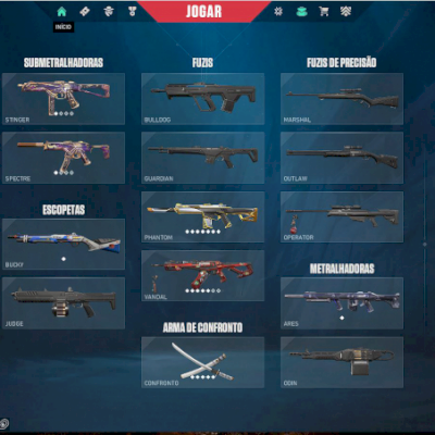 CONTA VALORANT NIVEL 100+ COM VARIAS SKINS