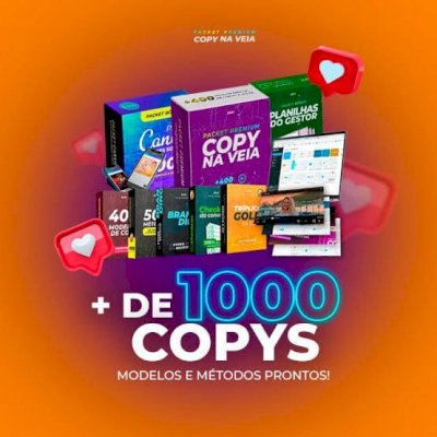 📚 PACK COPY NA VEIA – + de 1000 COPYS PRONTAS! Modelos, métodos e scripts..