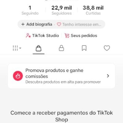 CONTA DO TIKTOK MONETIZADA + SHOP ATIVO 22,9K SEGUIDORES (ENGAJAMENTO REAL)