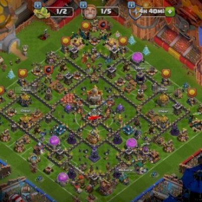 Conta Cv16 com algumas skins de vila e heróis