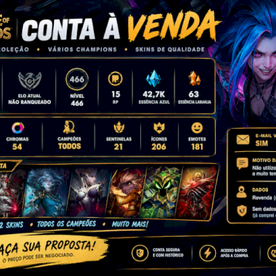 CONTA EX MESTRE 110 SKINS - ACEITO OFERTAS