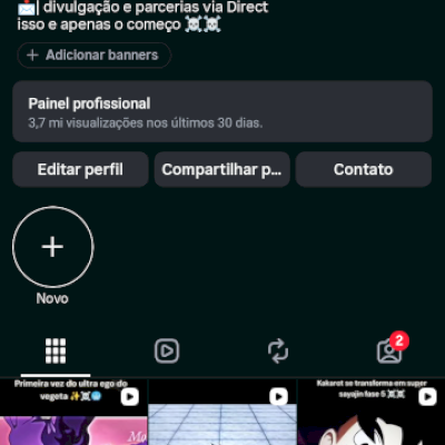 conta instagram 124k seguidores emgajada, com nicho de DRAGON BALL