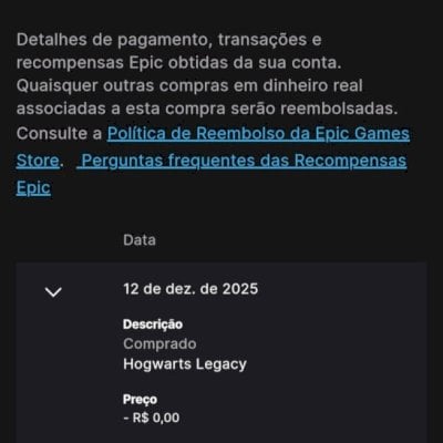 CONTA EPIC GAMES: HOGWARTS LEGACY + GUARDIÕES DA GALÁXIA + 10 JOGOS