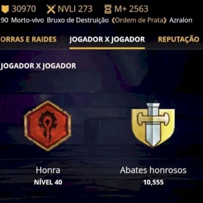 CONTA WORLD OF WARCRAFT MIDNIGHT