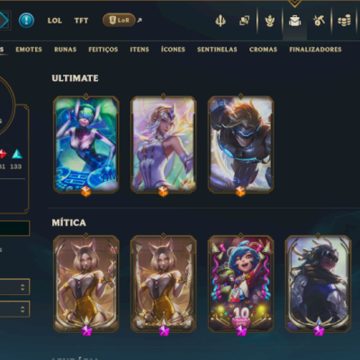 Conta unraked, Todos campeões, 250 Skin, Level 152