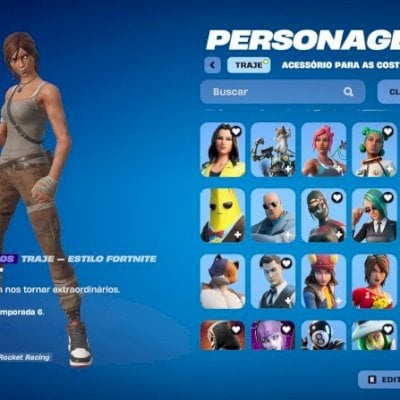 💥 Conta Fortnite 125 Skins + Salve o Mundo Fundador 🔥 Full Acesso • Lara Croft