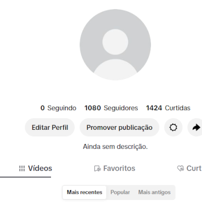 CONTA TIK TOK 1K DE SEG E 1,4K DE CURT (SHOP DAQ A 30 DIAS) (CONTAS TIK TOK)