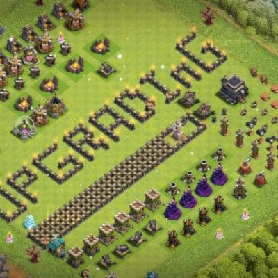 Centro de Vila 9 + 2.500 gemas + Decorações (5 construtores)