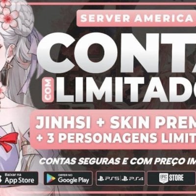 CONTA COM JINHSI C0R1 + SKIN LIMITADA + CARTHETYIA C0R1 + LYNAE C0 E CIACCONA