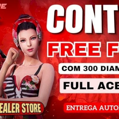 CONTAS FREE FIRE COM 300 DIAMANTES