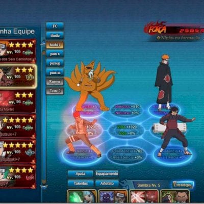 conta naruto online a 400 reais