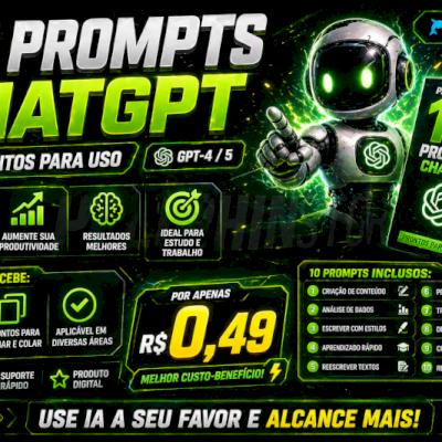 🔥 10 PROMPTS CHATGPT 2025/2026 🤖 GPT-4/5 + CONTEÚDO PRONTO ⚡