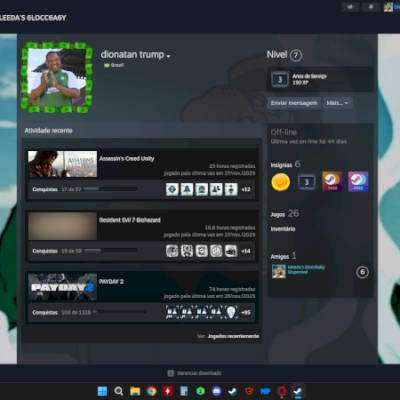 ACC CS 3 ANOS COM ACESSO A TUDO, VARIOS JOGOS PAGOS (26 jogos) CONTA MAIN MINHA!