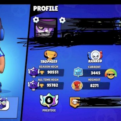 Conta de braw stars braba 90k de trofeus 6 prestigio de 2018