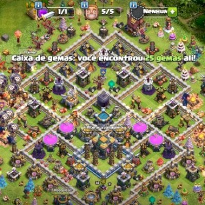 Vendo jogo clash of clans