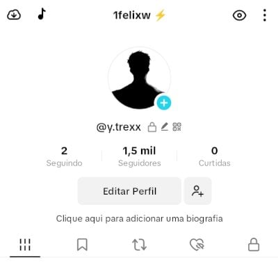 conta de 1,5k de seguidores brasileiros TikTok