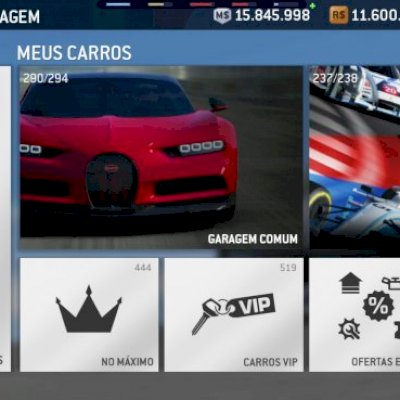 Conta Real Racing 3 Com muito recursos