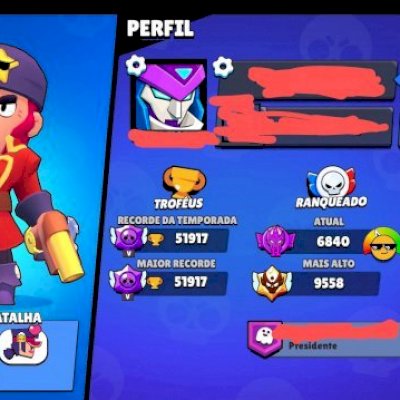 Vendo conta de brawl stars bem completa e rara