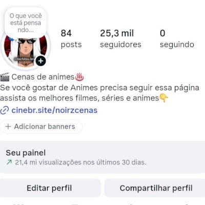Conta de Instagram engajada 25.3 mil seguidores