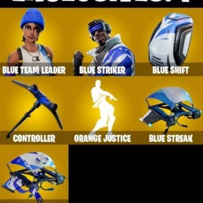 CONTA FORTNITE COM 23 SKINS BLUE TEAM LEADER/LYNX/ SKINS OG PASSES CAP 1