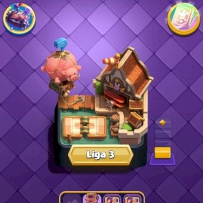 Conta level 60 15k trofy liga 6 e 2 cartas lvl 16