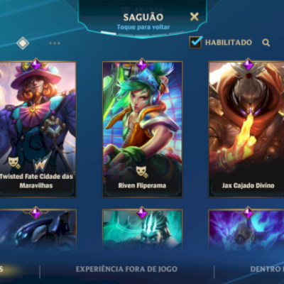 Conta wild rift com boas skins