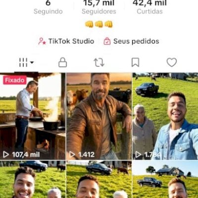 Conta TikTok 15 mil seguidores monetizada