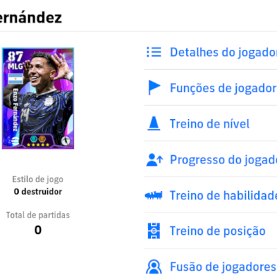 Contas efootball com Enzo Fernandez 106