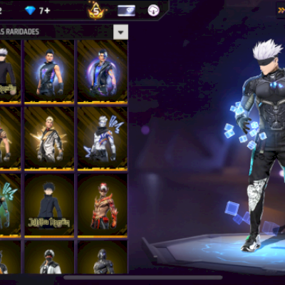 Conta FF 3 angelical e bak adicionado