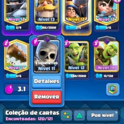 Conta de Clash Royale, 7k troféus, 2 evoluçoes, 1 herói, todos campeões