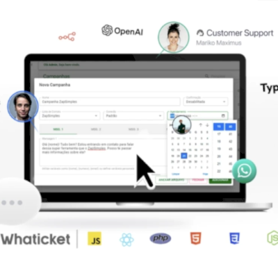 Whaticket - Multi Atendimento SAAS - OPENIA -N8N- TYPEBOT