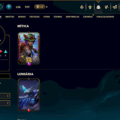 Platina 4 com 35 Champs e 7 Skins