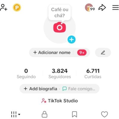 CONTA 3,8K DE SEGUIDORES E 6,7K DE CURTIDAS (CONTAS TIK TOK)