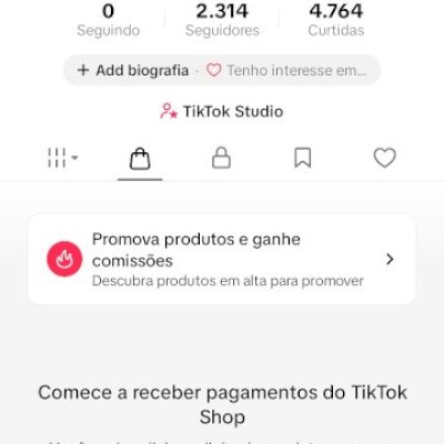 CONTA DO TIKTOK COM SHOP ATIVO +2,3K SEGUIDORES (ENGAJAMENTO REAL)