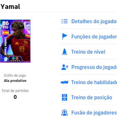 Contas efootball com Lamine Yamal 106