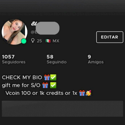 Conta feminina imvu com vip + 11k de creditos