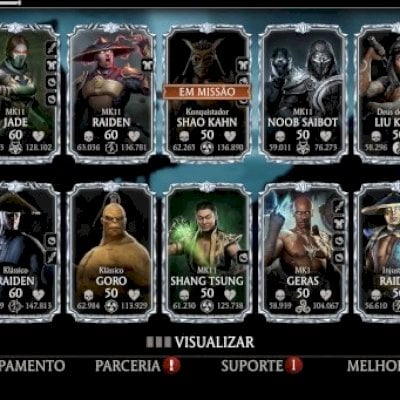 Conta TOP iOS Full Ouro X + Diamantes X- Kitana MK2 X + Capitão Pátria IX