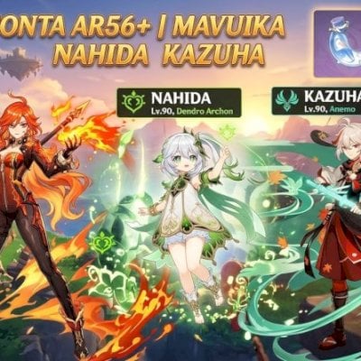 Conta Endgame Ar59 | Mavuika, Nahida, Kazuha + Banner Garantido