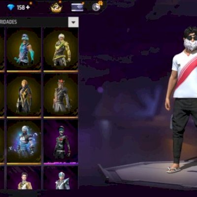 Conta free fire calça jazz e barbinha