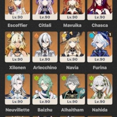 conta ar 60 upada muitos personagens e armas t5 + 2 skins p2w / castorice + cone