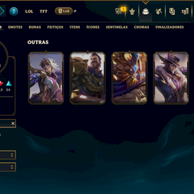 Diamante 1 com 115 Champs e 124 Skins ( MID / TOP / ADC ) +2 Prestigios