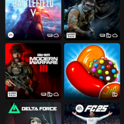 Conta de Xbox recheada de títulos pesados