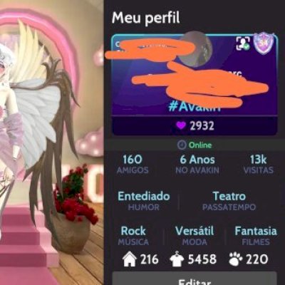 CONTA RICA DE AVAKIN LIFE UNISEX COM VARIOS ITENS EM CROWNS, ASAS ETC