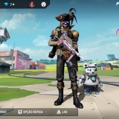 Conta de free fire antiga com o passe do pirata