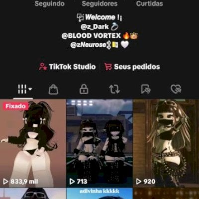 Vendo conta com 800k de visualizações e 6.600 seguidores