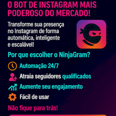 🚀 NinjaGram - O Bot de Instagram Mais Poderoso do Mercado!