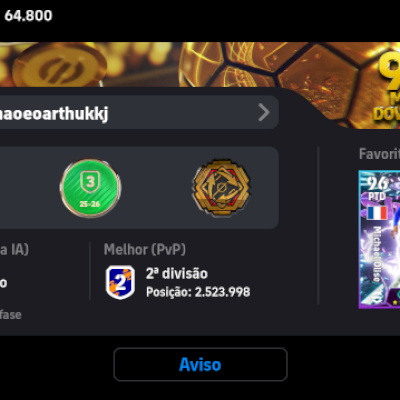 eFotball Conta pra venda
