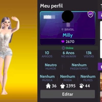 Conta level 47 feminina