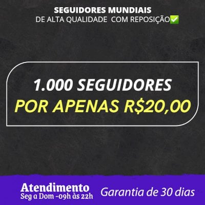 ✅1000 SEGUIDORES EM SEU INSTAGRAM | SEGUIDORES POR APENAS R$15,99 PROMOÇÃO🔥